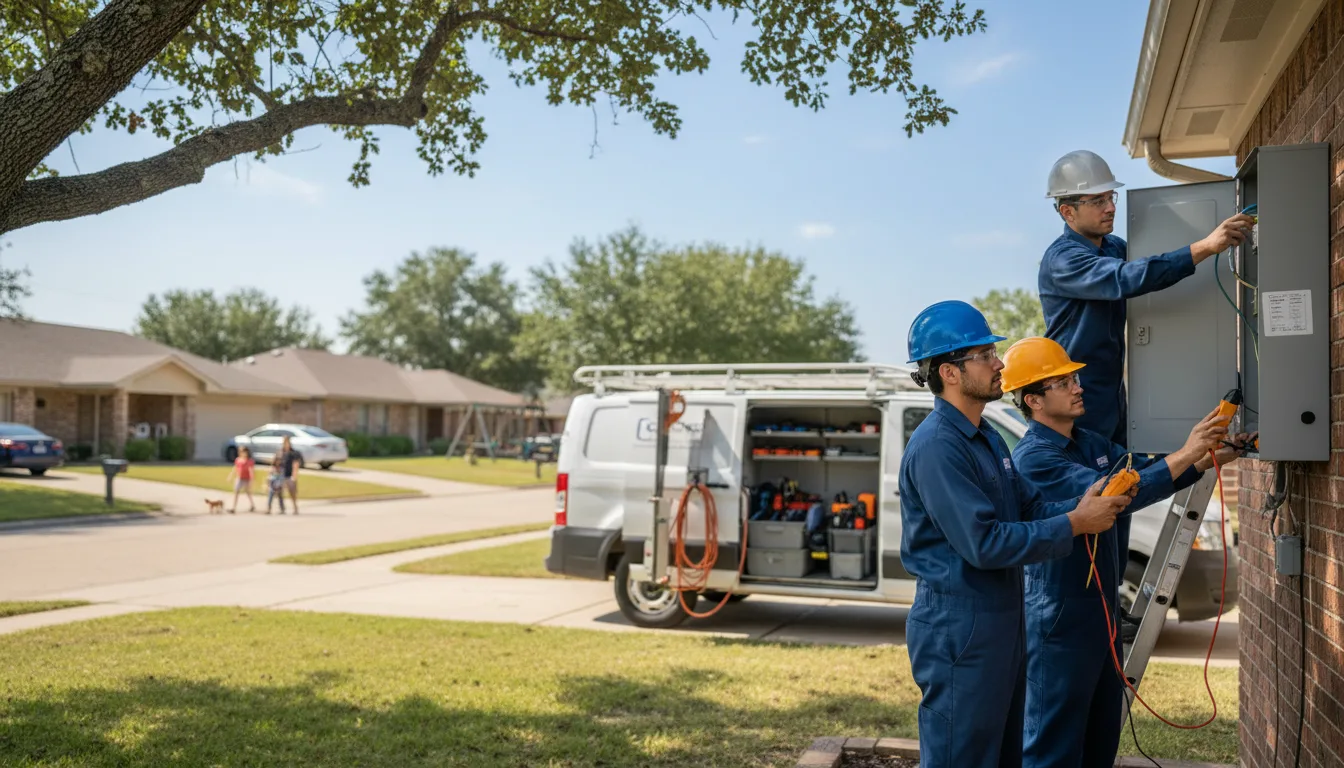 Certified electrician providing emergency electrical services in Melcher Dallas, IA